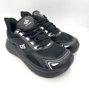 Jackshibo 3036 Black Wide Toe Box Men's Shoes Size 10 Plantar Fasciitis Support